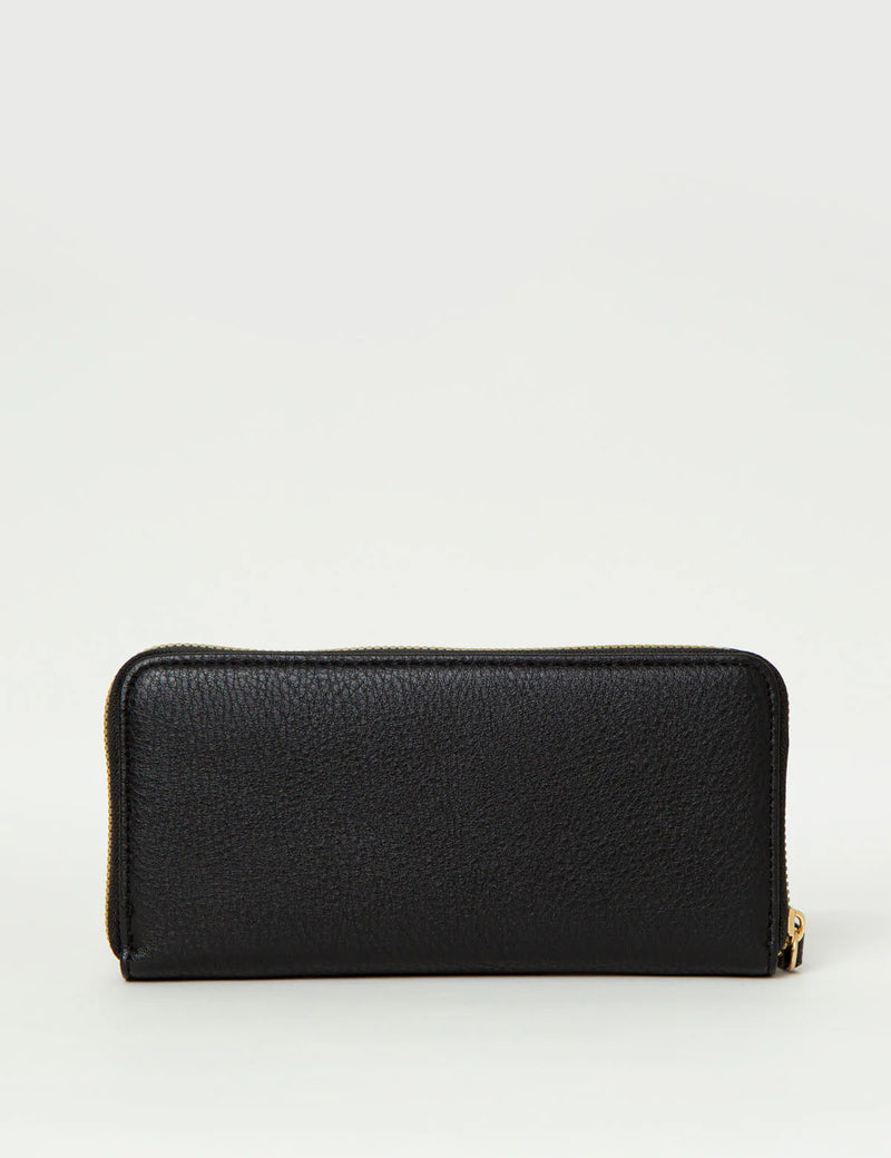 LARGE ZIP AROUND WALLET (Black)