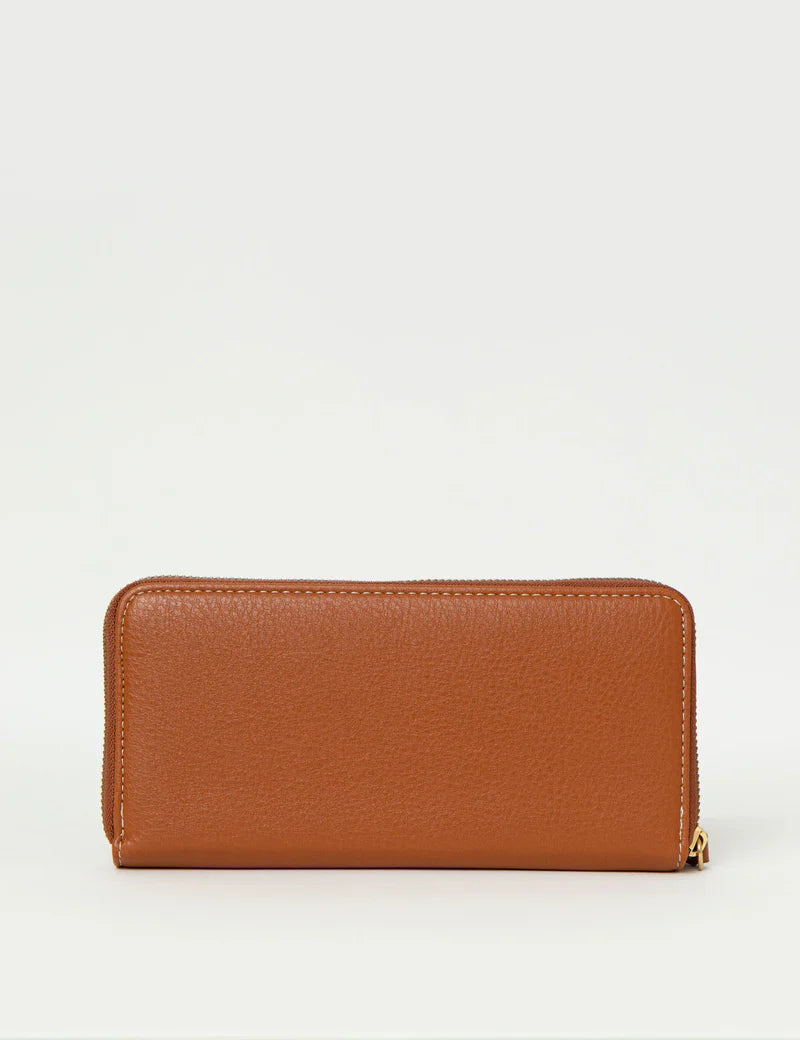 LARGE ZIP AROUND WALLET (Cognac)