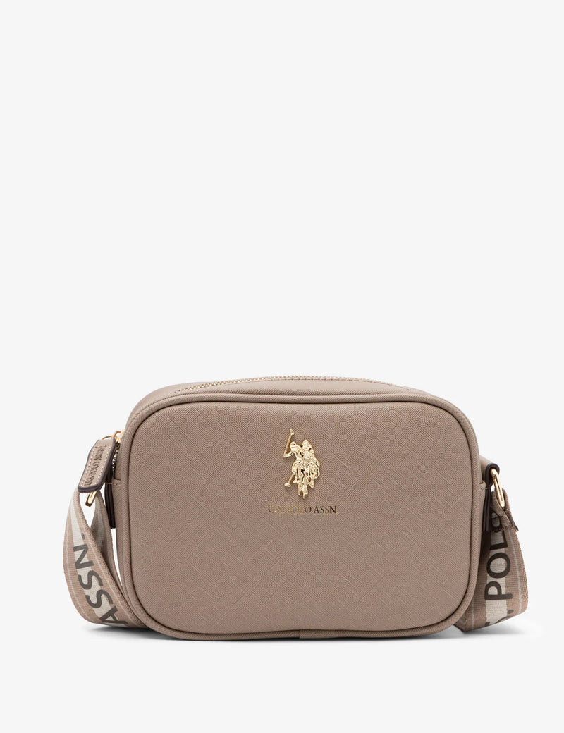 BOLSO BANDOLERA CLÁSICO CON CREMALLERA (TAUPE C)