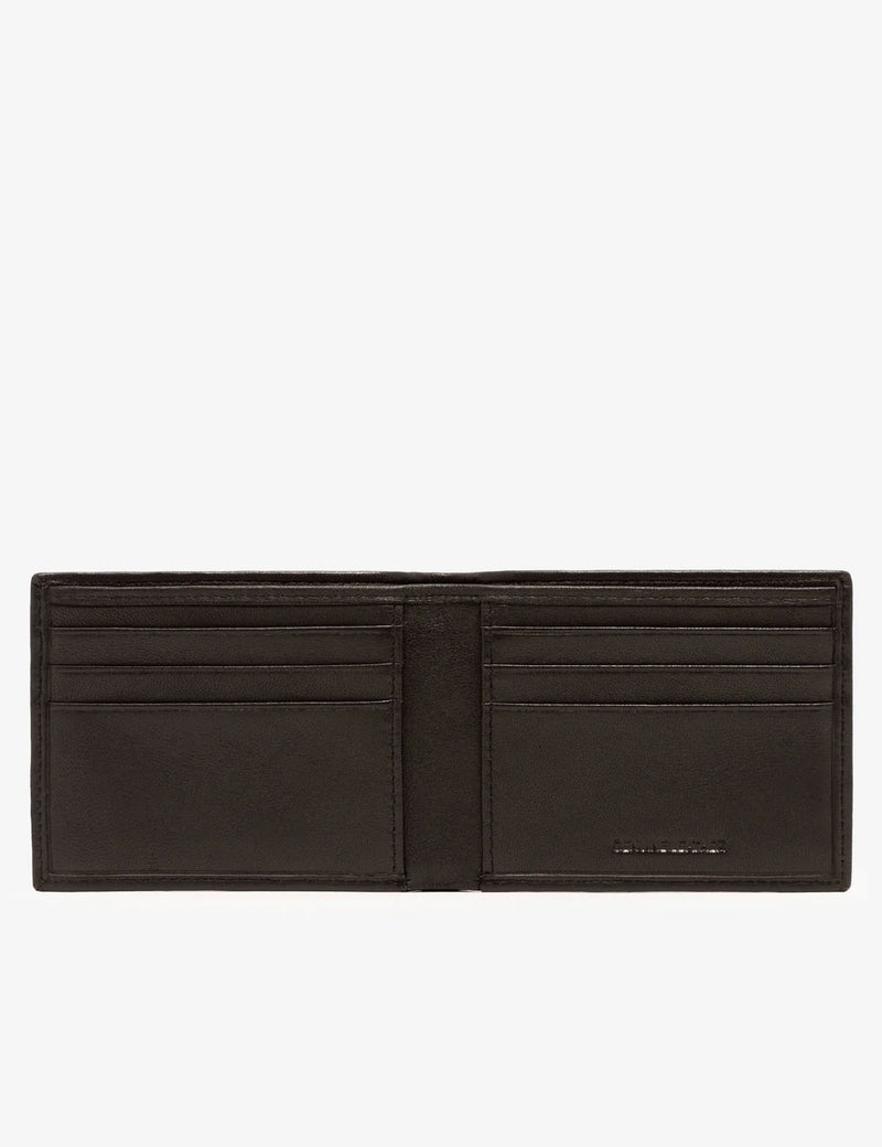 MENS LEATHER BIFOLD WALLET (PRETO) - Disponivel