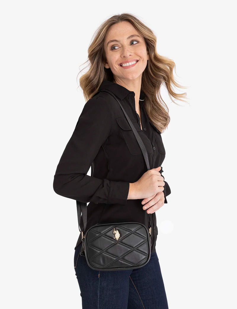 QUILTED CROSSBODY BAG (Black) - Disponivel