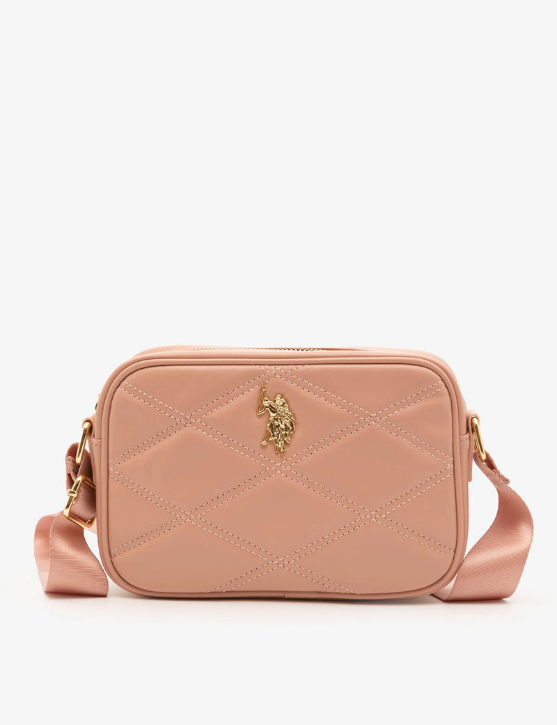 QUILTED CROSSBODY (Rose)