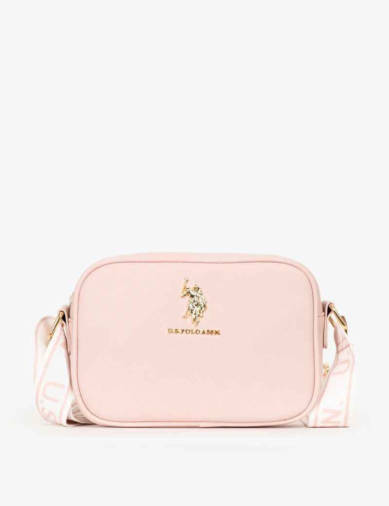 CLASSIC ZIP PRINTED CROSSBODY BAG (Blush)