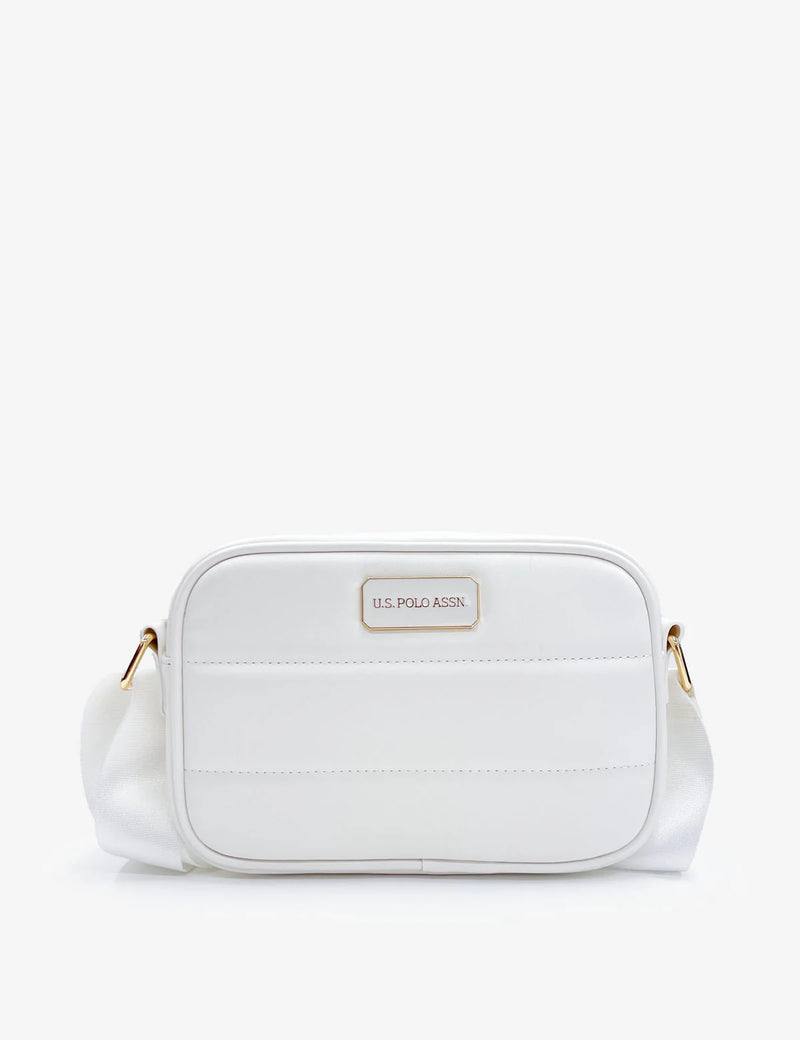 CHANNEL QUILTED CROSSBODY BAG (White)