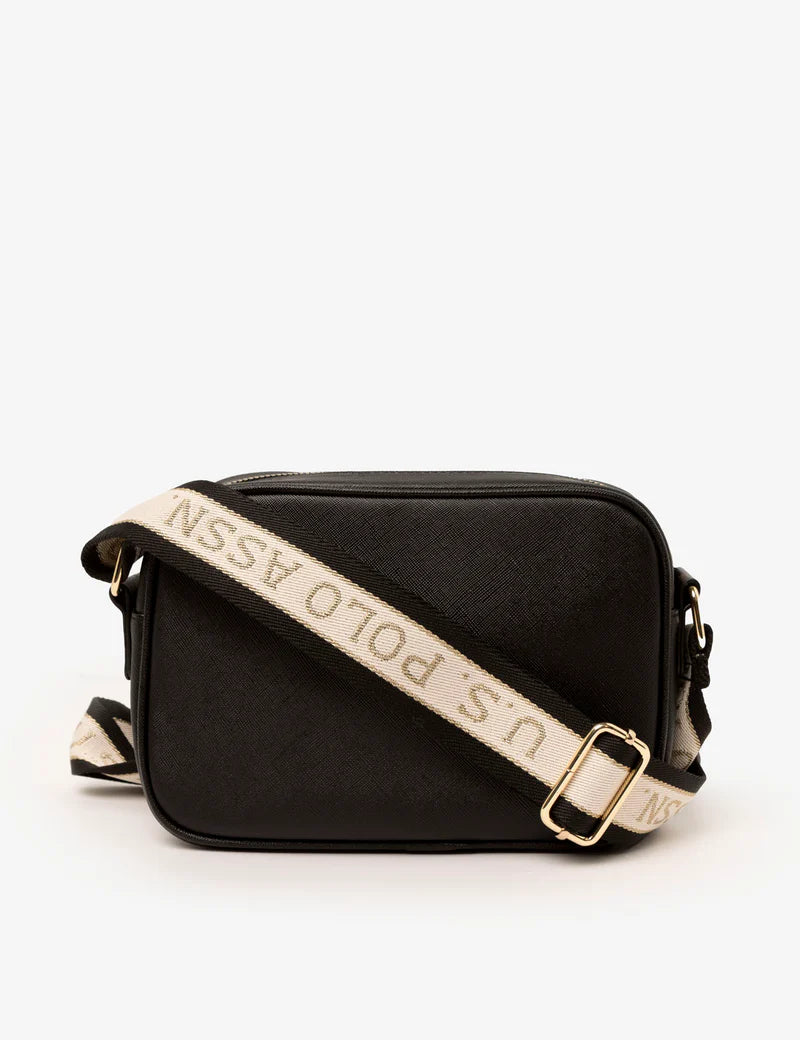 CLASSIC ZIP CROSSBODY BAG WITH POUCH (BLACK & GOLD) em Portugal