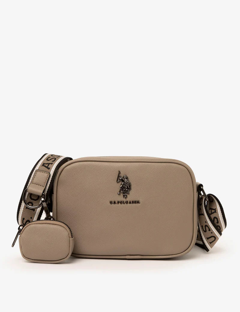 CLASSIC ZIP CROSSBODY BAG WITH POUCH (TAUPE C) em Portugal