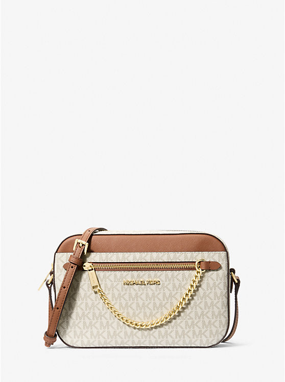 Jet Set Large Logo Crossbody Bag (VANILLA) - Disponivel