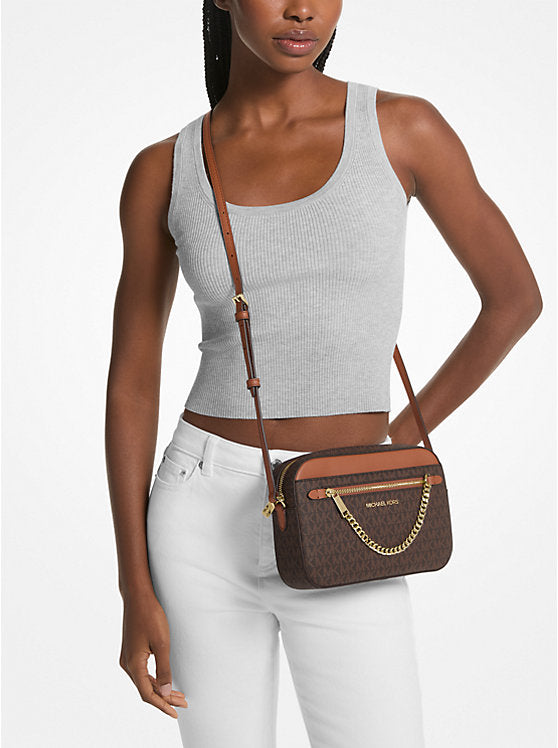 Michael Kors Jet Set Item Large East outlets West Zip Crossbody Brown