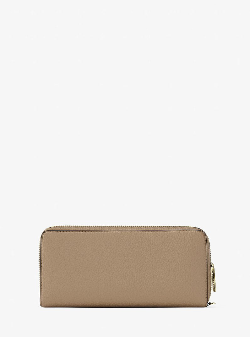Jet Set Travel Large Pebbled Leather Wristlet (CAMEL) – Conhecer o