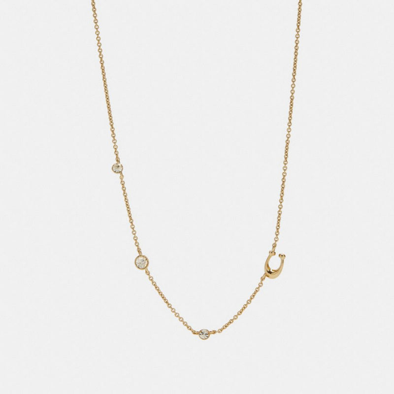 Signature Crystal Necklace (Gold)