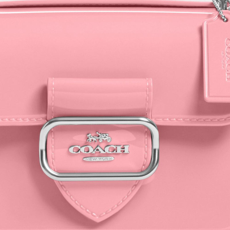 Jelly Morgan Square Crossbody Bag (Silver/Flower Pink)