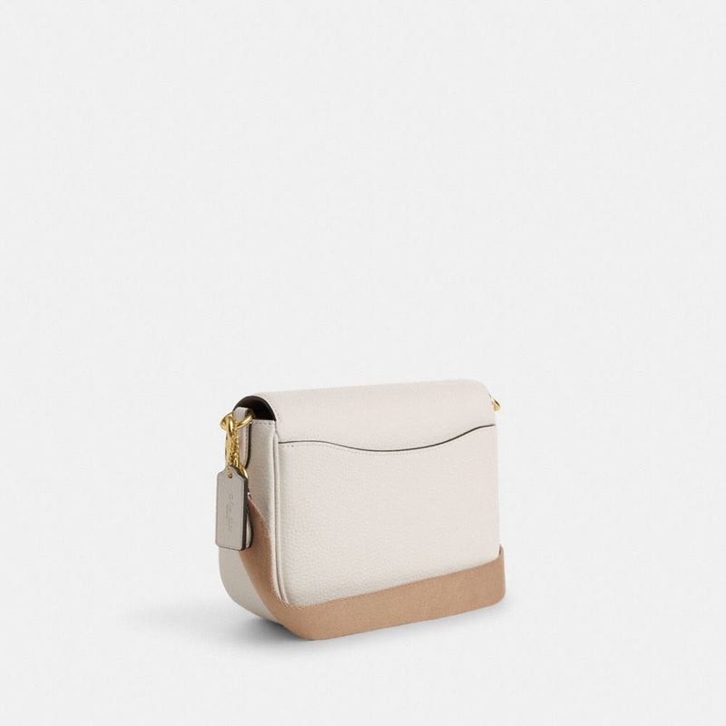 Amelia Saddle Bag (Gold/Chalk)