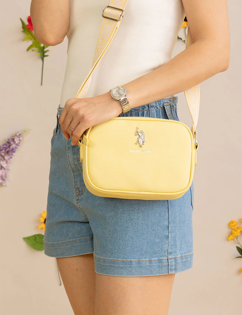 CLASSIC ZIP PRINTED CROSSBODY BAG (Buttercup Yellow)