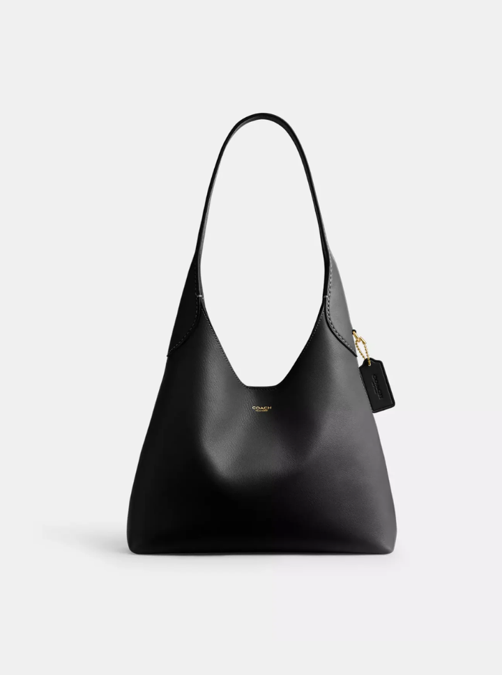 Brooklyn Shoulder Bag 28 (smooth leather/Brass/Black)