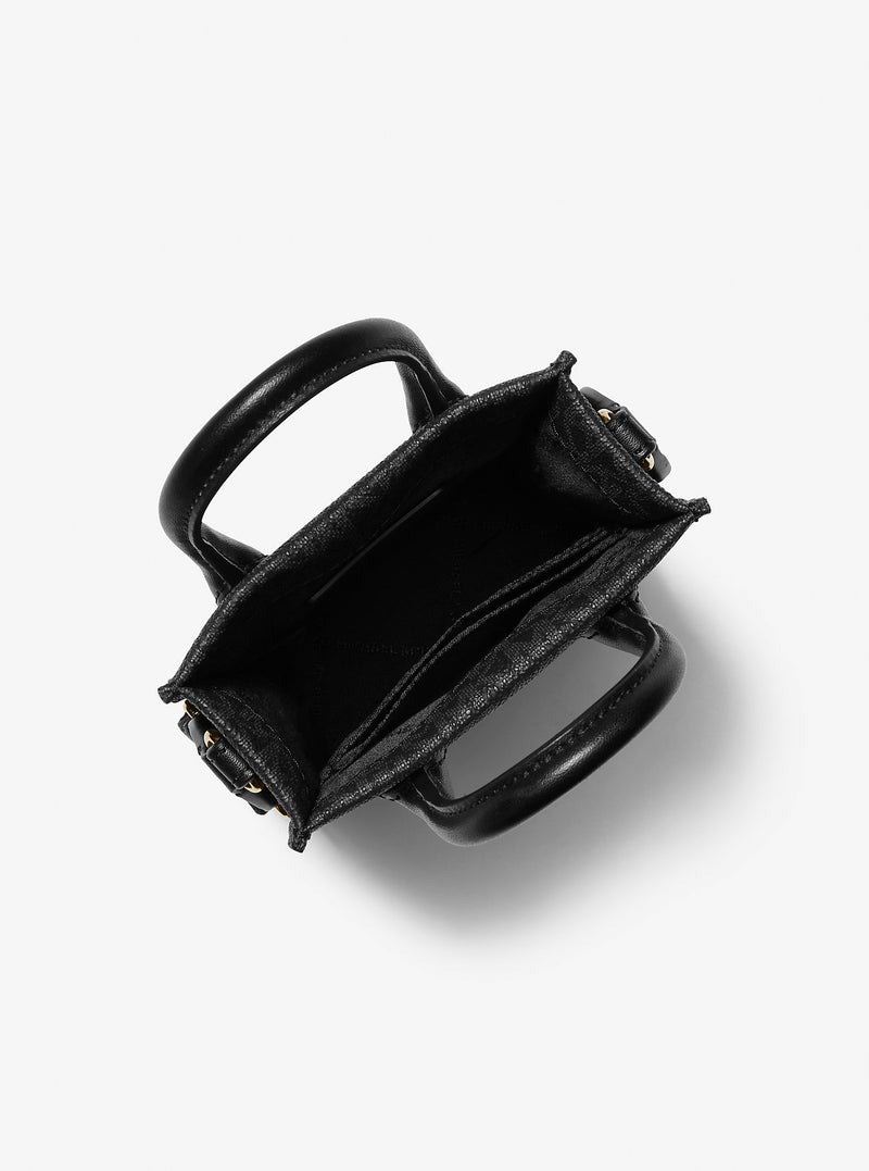 Mirella Extra-Small Signature Logo Smartphone Crossbody Bag (BLACK)