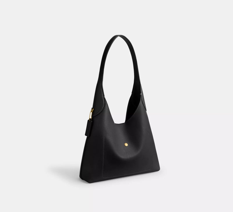 Brooklyn Shoulder Bag 28 (smooth leather/Brass/Black)