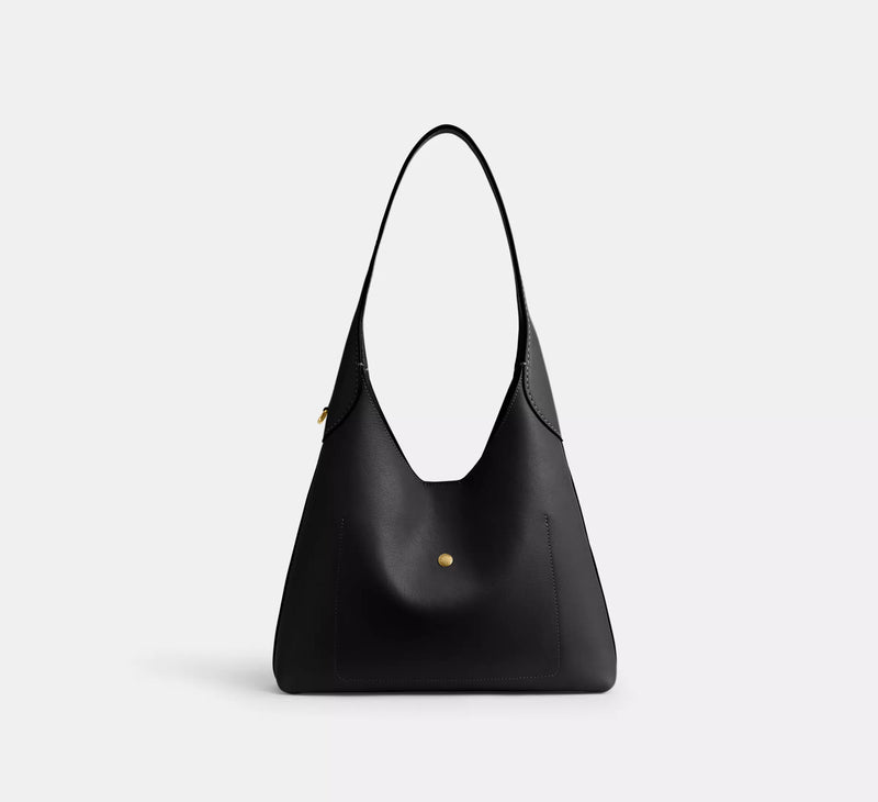 Brooklyn Shoulder Bag 28 (smooth leather/Brass/Black)