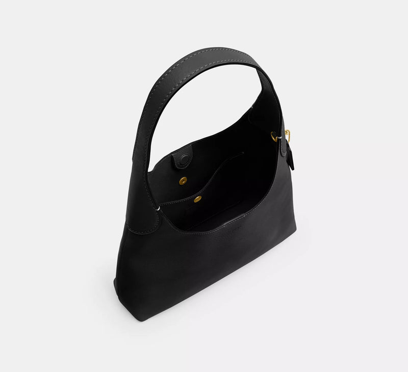 Brooklyn Shoulder Bag 28 (smooth leather/Brass/Black)