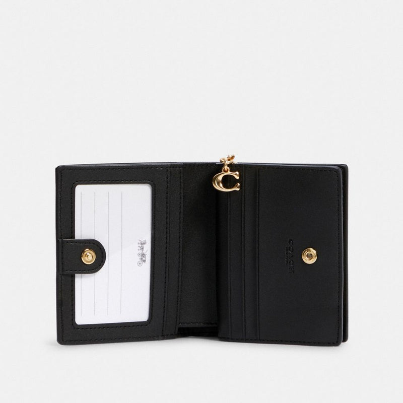 Snap Wallet In Signature Canvas (Gold/Brown Black)