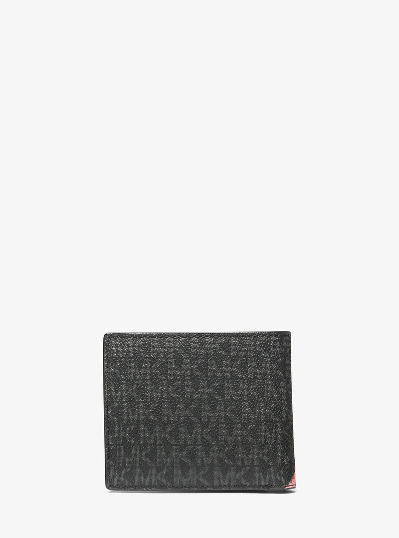 Cooper Logo and Striped Billfold Wallet (PINK)