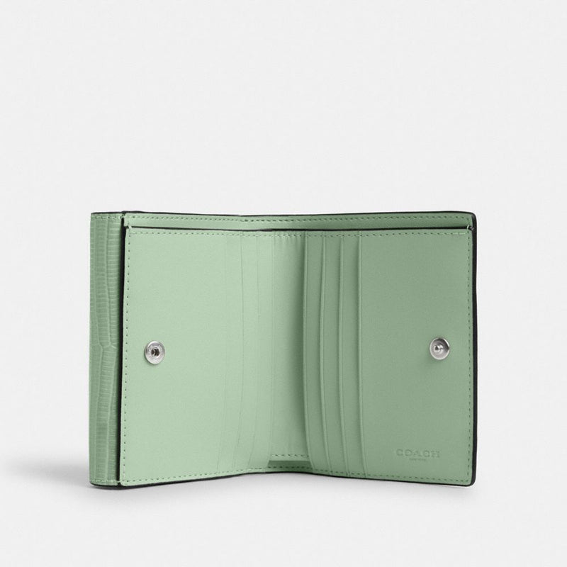 Eliza Small Wallet (Silver/Pale Green)