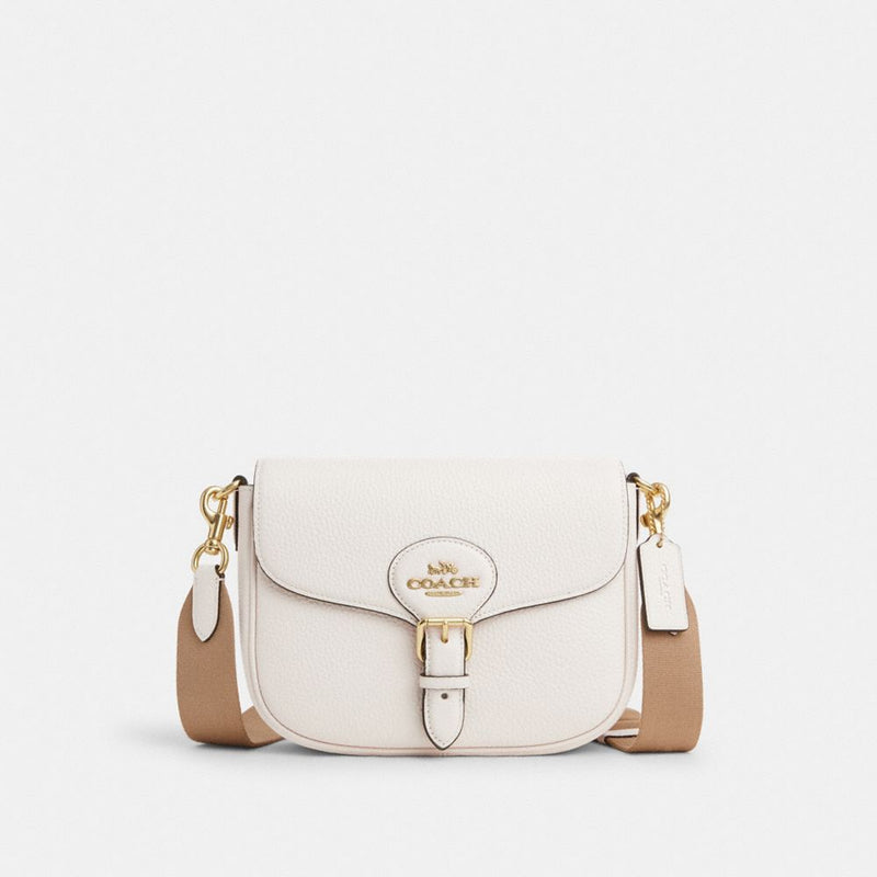 Amelia Saddle Bag (Gold/Chalk)